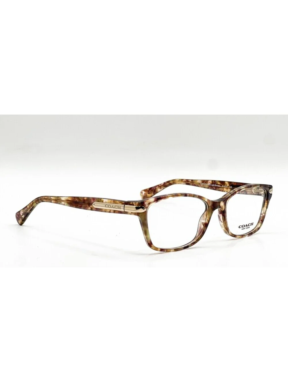 Coach HC 6065 5287 Light Brown Confetti Tortoise Eyeglass Frames 51-17-135